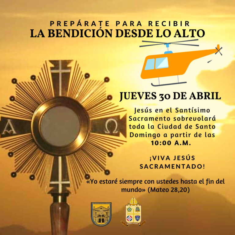 IGLESIA CATÓLICA IMPARTIRÁ BENDICIÓN DESDE HELICÓPTERO PARA TODO SANTO DOMINGO