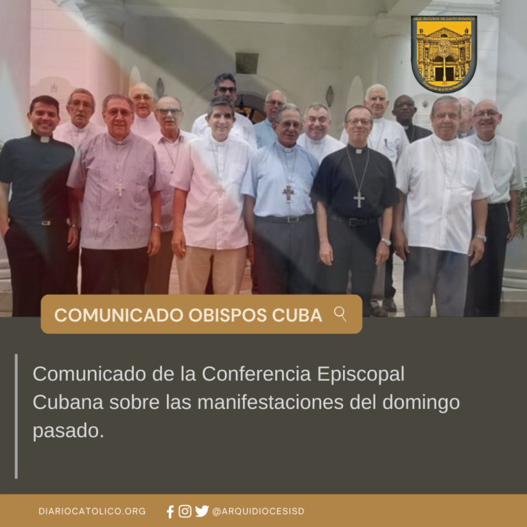 Comunicado de la Conferencia Episcopal Cubana sobre las manifestaciones del domingo pasado.