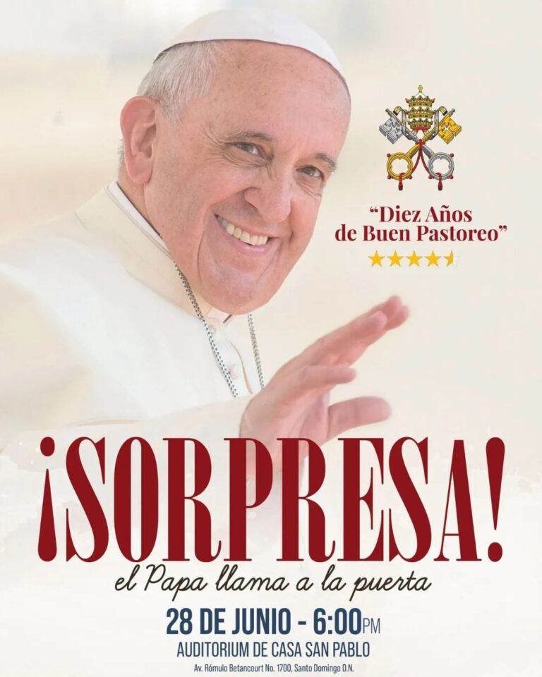 “¡Sorpresa! el Papa llama a la puerta”.