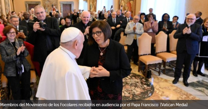 El Papa al Movimiento de los Focolares: Sean testigos y artesanos de paz