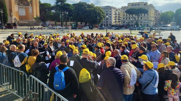 Grupo de peregrinos de Cosenza