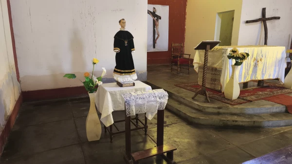 Imagen de San Nicolás de Tolentino que data del siglo XVII, con la llegada de los agustinos a esta región. Crédito: Diego López Marina - EWTN News