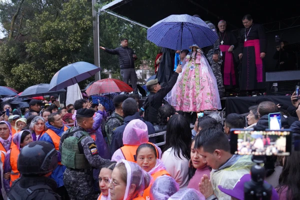 La Virgen del Cisne en el Parque República. Crédito: Radio Católica Cuenca.