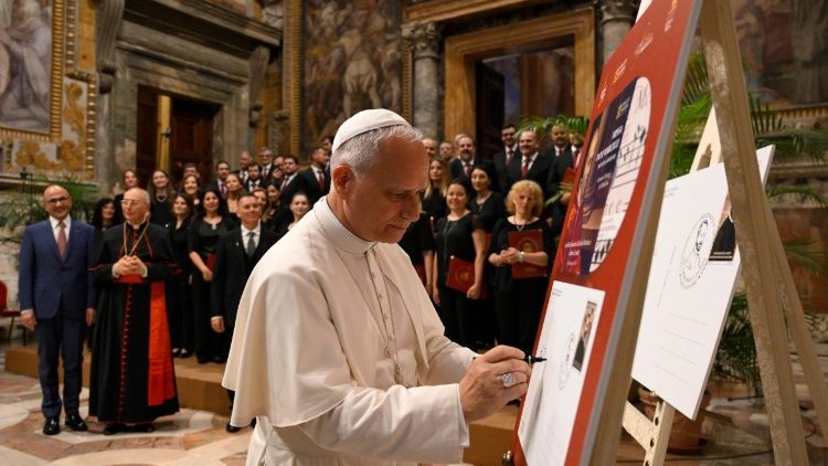 Un momento de la audiencia del Papa