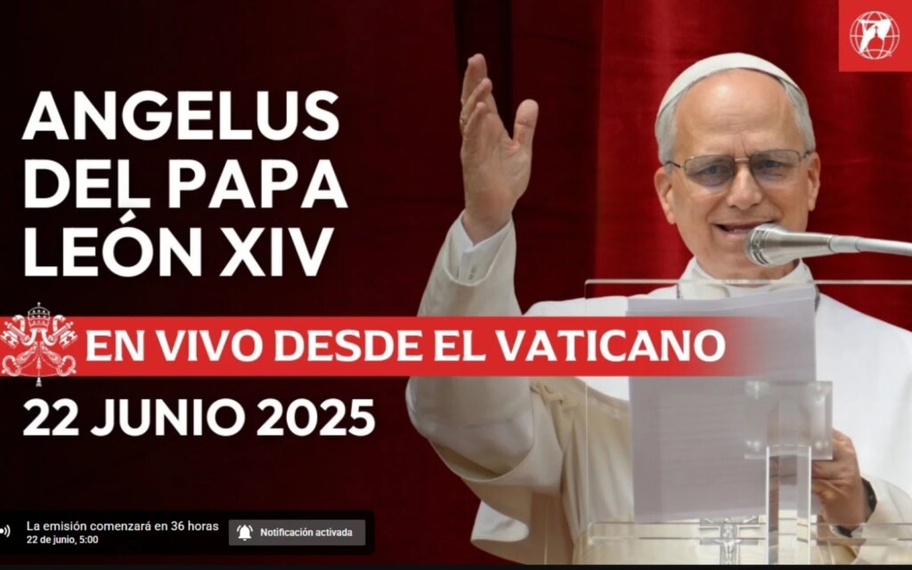 Sigue en vivo el rezo del Ángelus del Papa León XIV del domingo 22 de junio