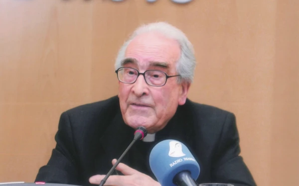El P- Alfonso López Quintás, mercedario, fundador de Ayuda a la Iglesia Necesitada en España. Crédito: ACN España.