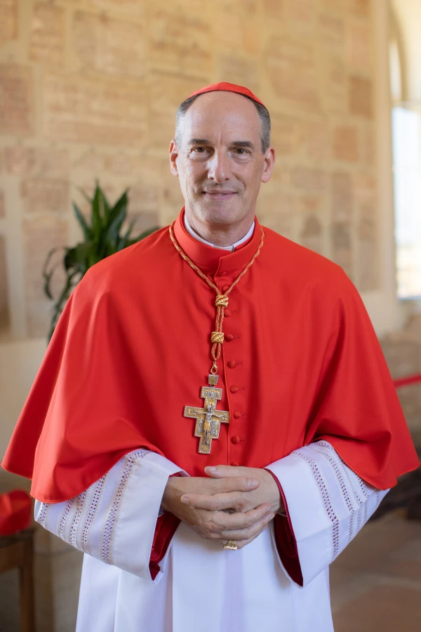 Cardenal François Bustillo, Obispo de Ajaccio (Francia). Crédito: Daniel Ibáñez / EWTN News.