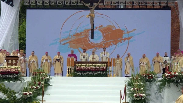 La misa con el rito de beatificación de Christophora Klomfass y 14 compañeras. Crédito: Vatican Media