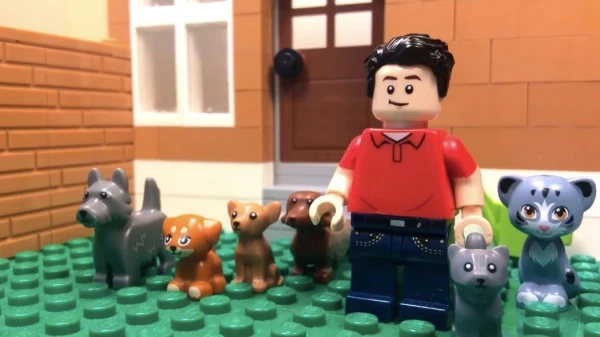 Los hermanos Louis, Iosaf y Oliver Flynn, de 16, 14 y 18 años, de Kilcornan, en el condado de Limerick, Irlanda, llevan haciendo películas de Lego desde 2015, cuando consiguieron un iPad mini. Crédito: Foto cortesía de la familia Flynn.