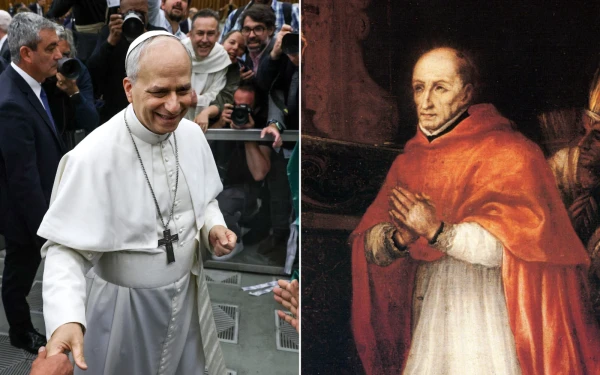 Papa Léon XIV y Santo Toribio de Mogrovejo. Crédito: Alessia Pierdomenico - Shutterstock