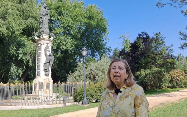 Leticia Sánchez del Corral, preside la Campaña Nacional de Oración-Invocación a la Santísima Virgen. Crédito: Nicolás de Cárdenas / ACI Prensa.