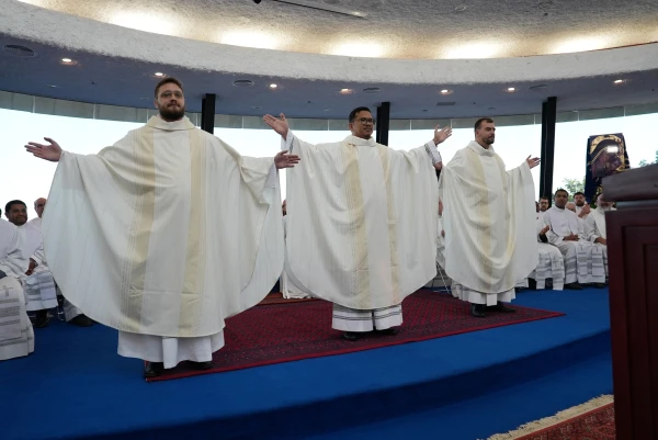 Los nuevos sacerdotes del Camino Neocatecumenal. Crédito: Latin Patriarchate of Jerusalem.