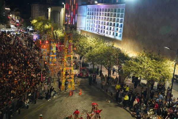 Castillos de luces en Corpus Christi. Crédito: Mario Calle / Radio Católica Cuenca